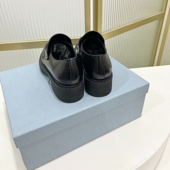 Prada monolith Brushed Leather Loafers - Picture 4 of 8